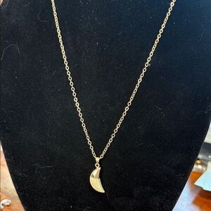 Elegant Gold Crescent Moon Necklace